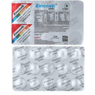 Zincovit 15 Tablets at Rs.94.5 + Free Shipping